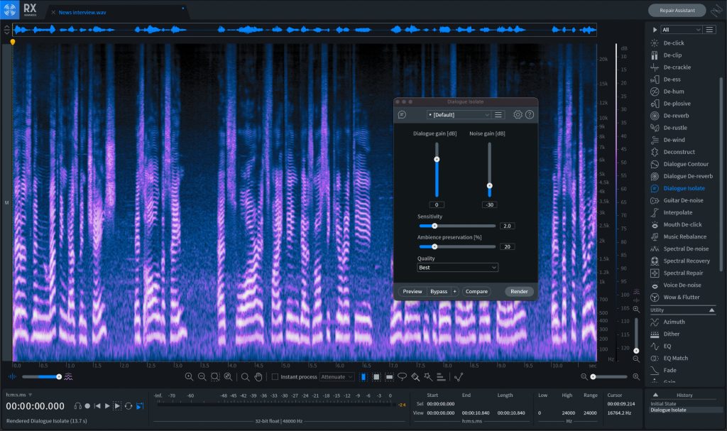 iZotope – RX 10 Audio Editor Advanced v10.0.0 Standalone, VST3, AAX x64